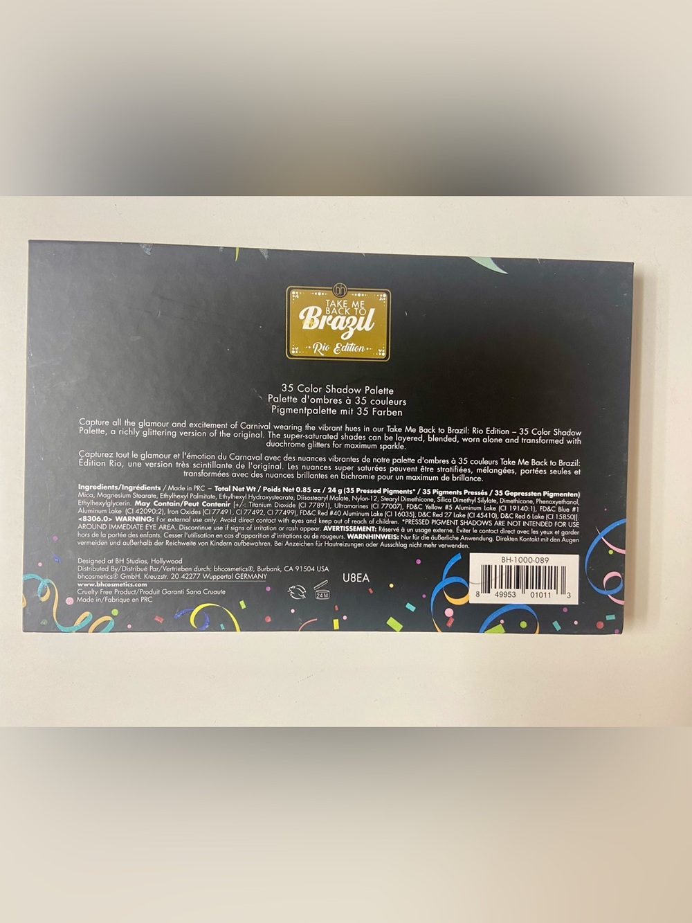 BH Cosmetics Take Me Back to Brazil 35 Color Eyeshadow Palette new never used - Picture 3 of 15